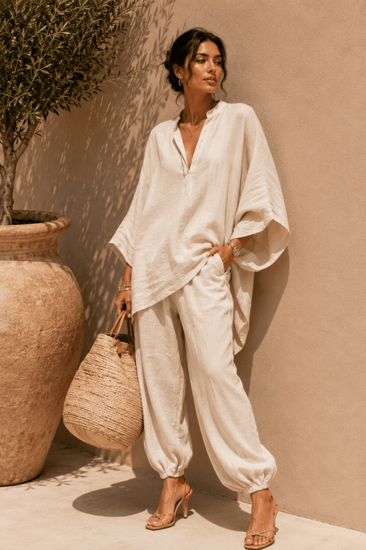 Conjunto Zahara Marfil - Bianca Salvat
