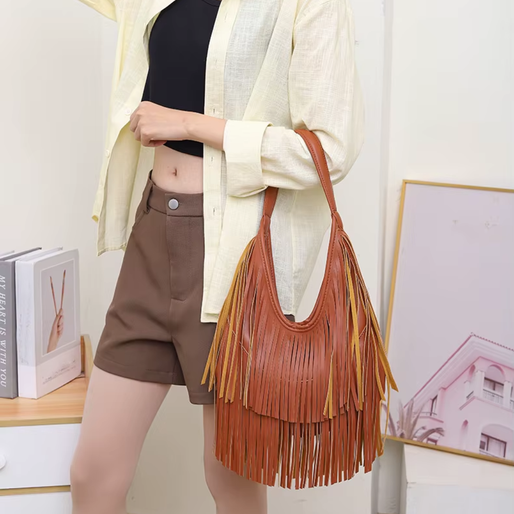 Bolso Noir Fringe
