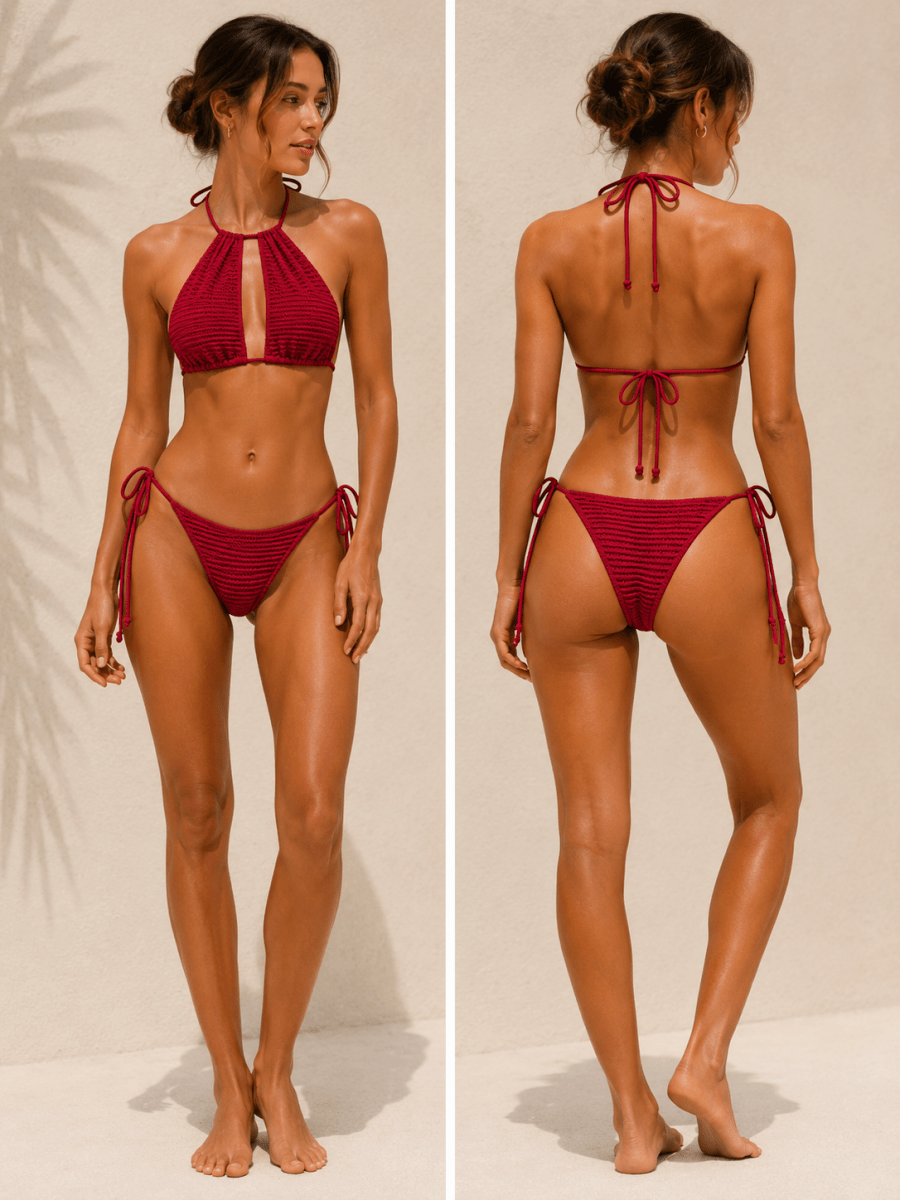 Bikini - Crochet Capri Rojo - Bianca Salvat