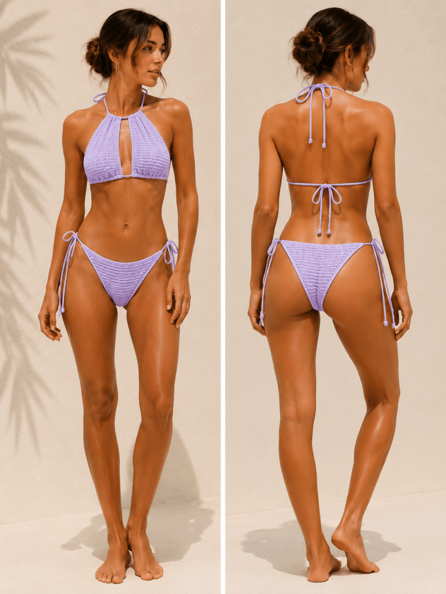 Bikini - Crochet Capri Morado - Bianca Salvat