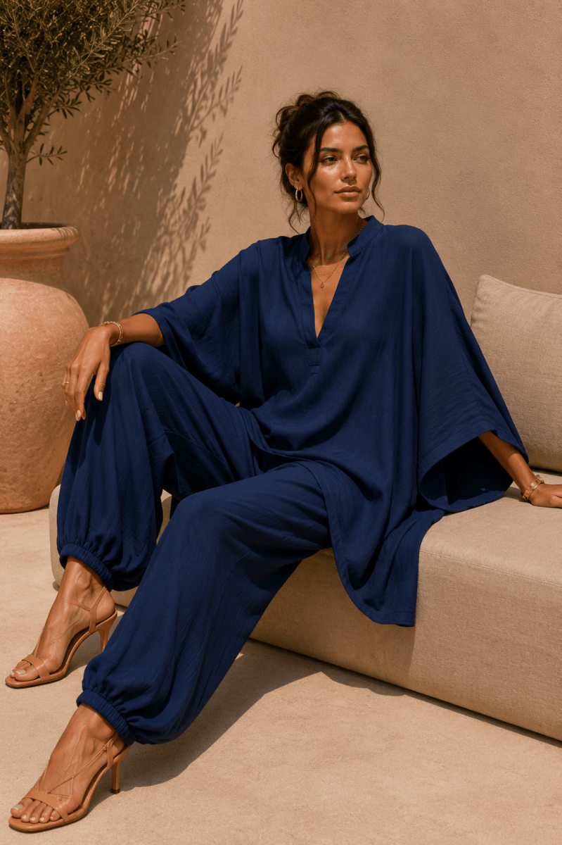 Conjunto Zahara Azul Marino - Bianca Salvat