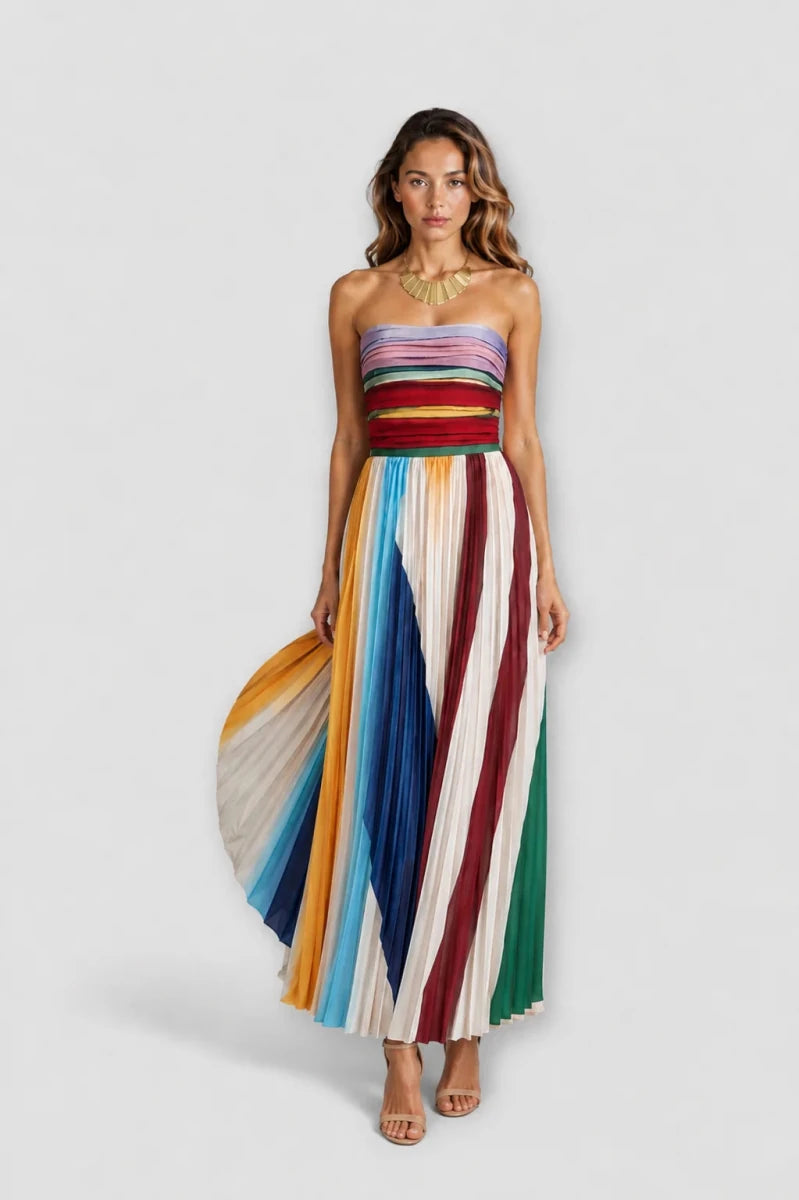 Evelyn | Vestido largo elegante Multicolor - Bianca Salvat