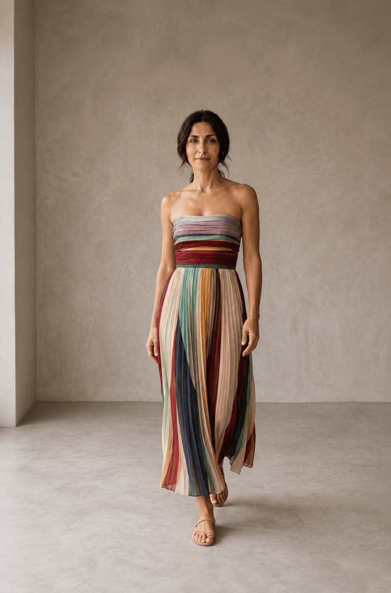 Evelyn | Vestido largo elegante Multicolor - Bianca Salvat