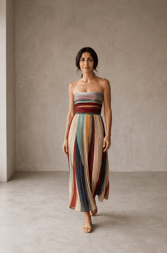 Evelyn | Vestido largo elegante Multicolor - Bianca Salvat