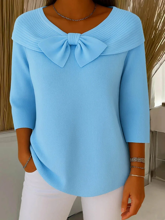 Filippa Jersey con lazo y cuello redondo