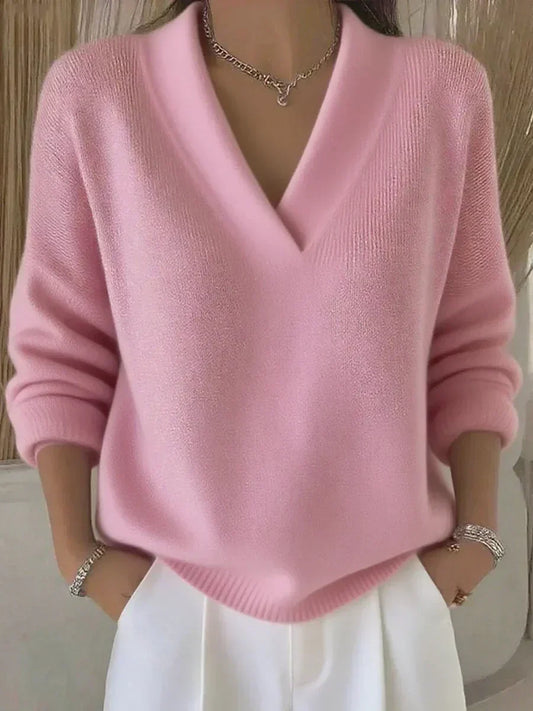 Modesta Jersey holgado con cuello en V
