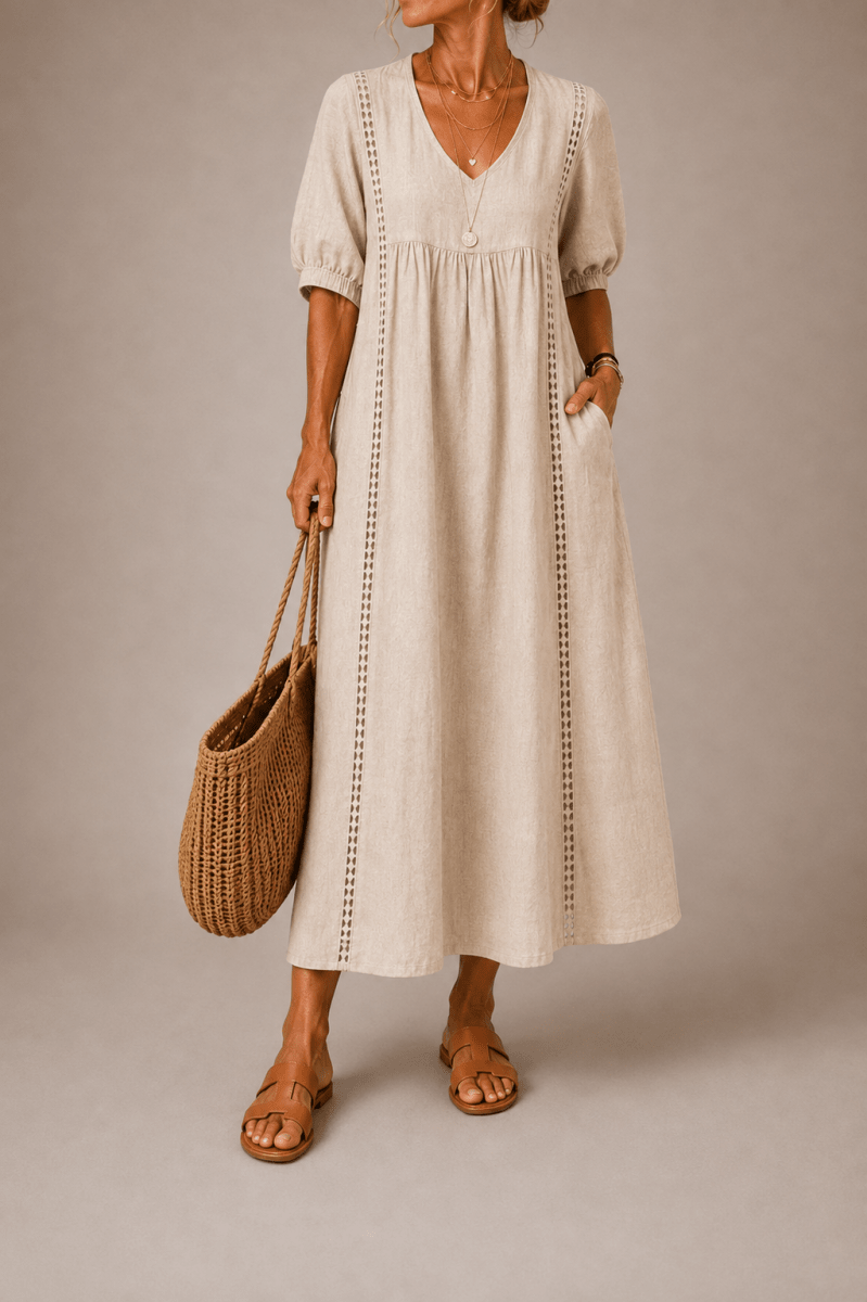 Sefi | Vestido Beige - Bianca Salvat