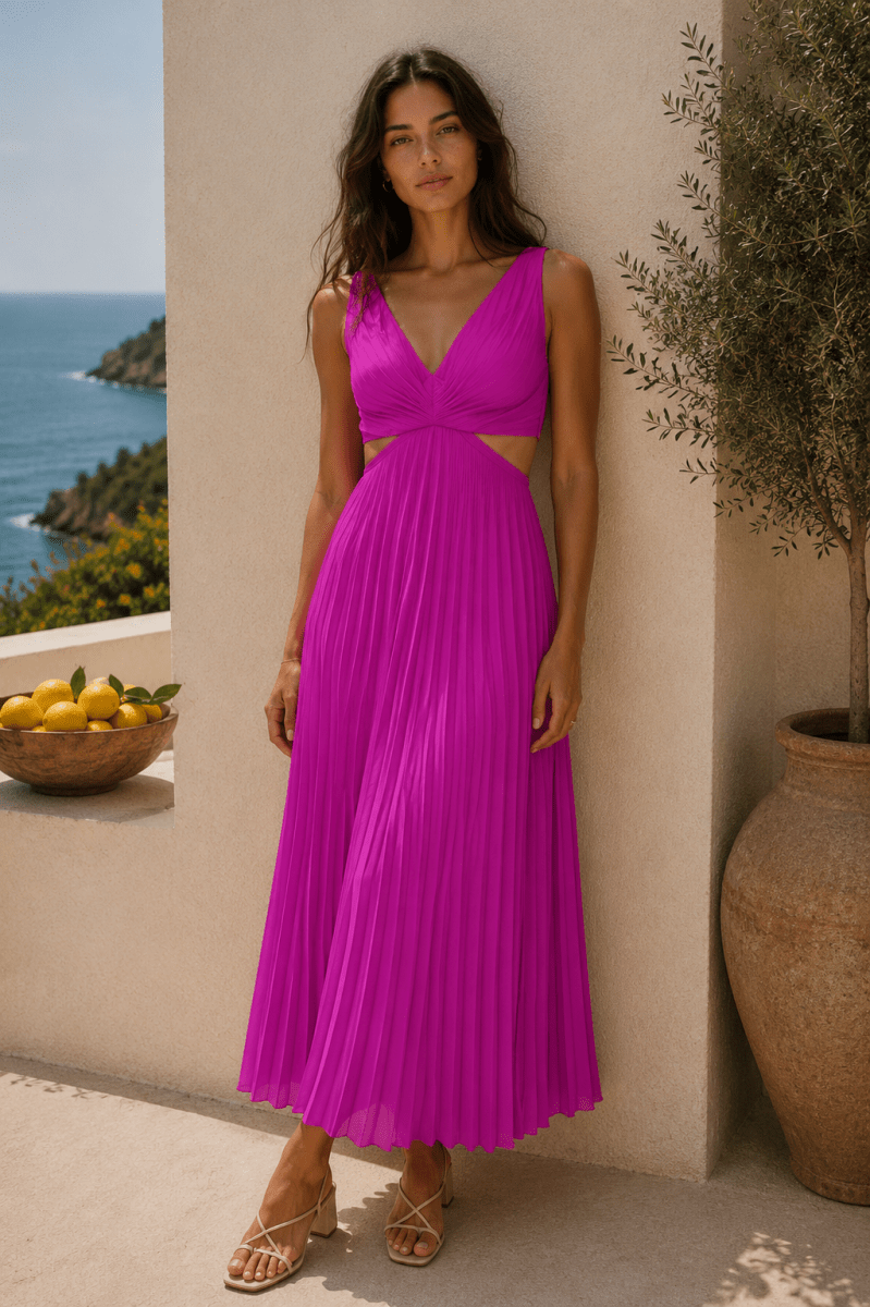 Vestido Aura Cherry Fucsia - Bianca Salvat