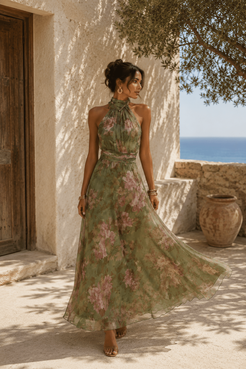 Vestido Liora Negro Floral - Bianca Salvat