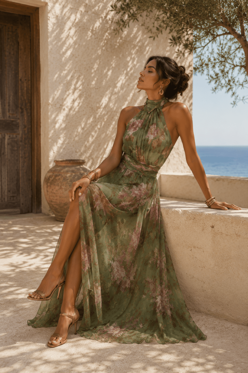 Vestido Liora Negro Floral - Bianca Salvat